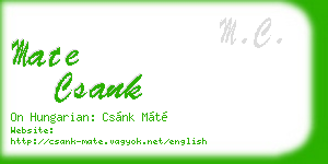 mate csank business card